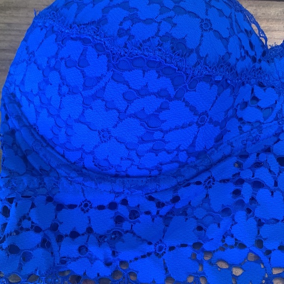 VS Pink blue lace bralette with padding size M - Picture 2 of 5